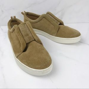 Splendid Leather Suede Sneakers Slip On 8.5